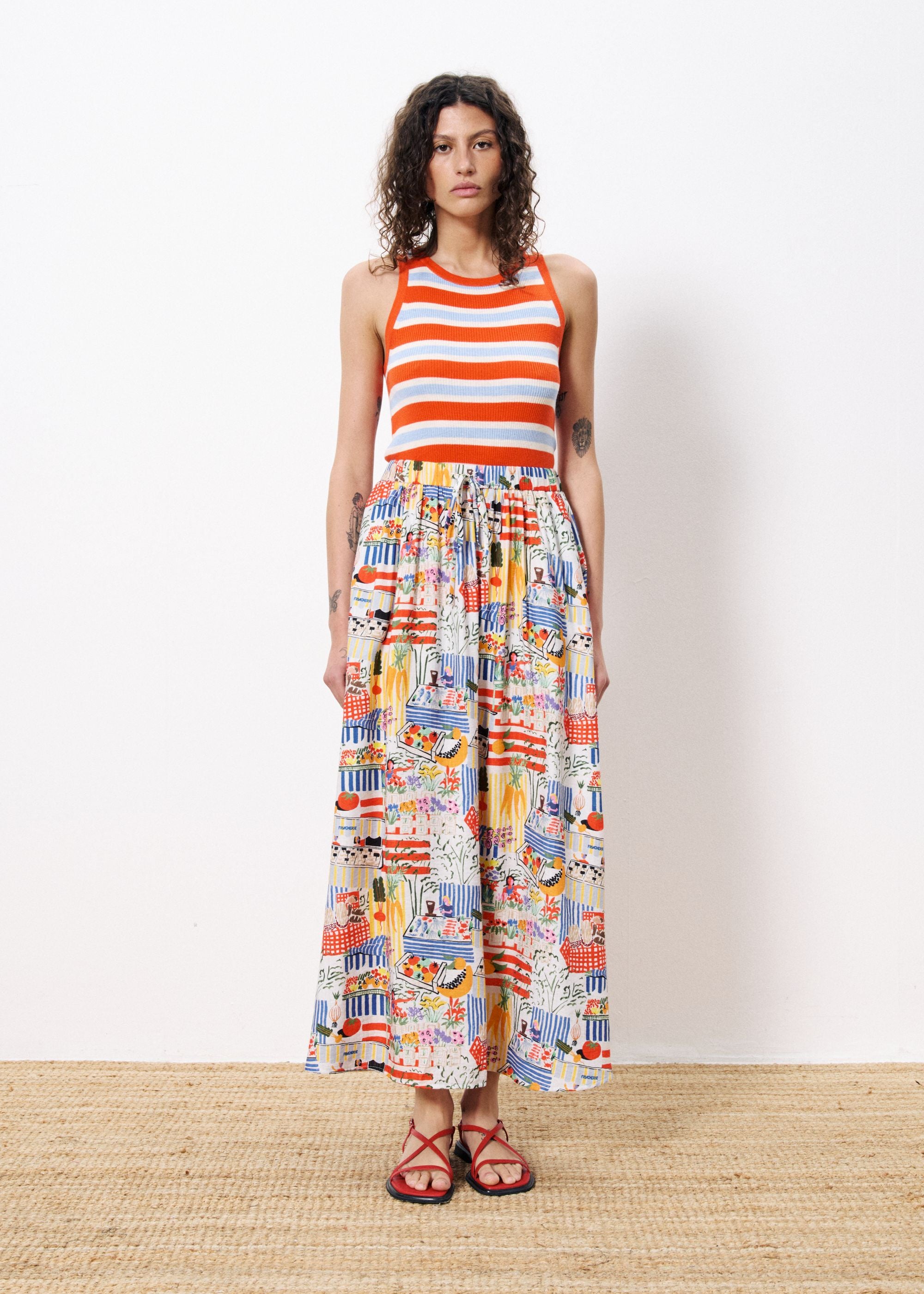 FRNCH Corentine Skirt - Marche Blanc