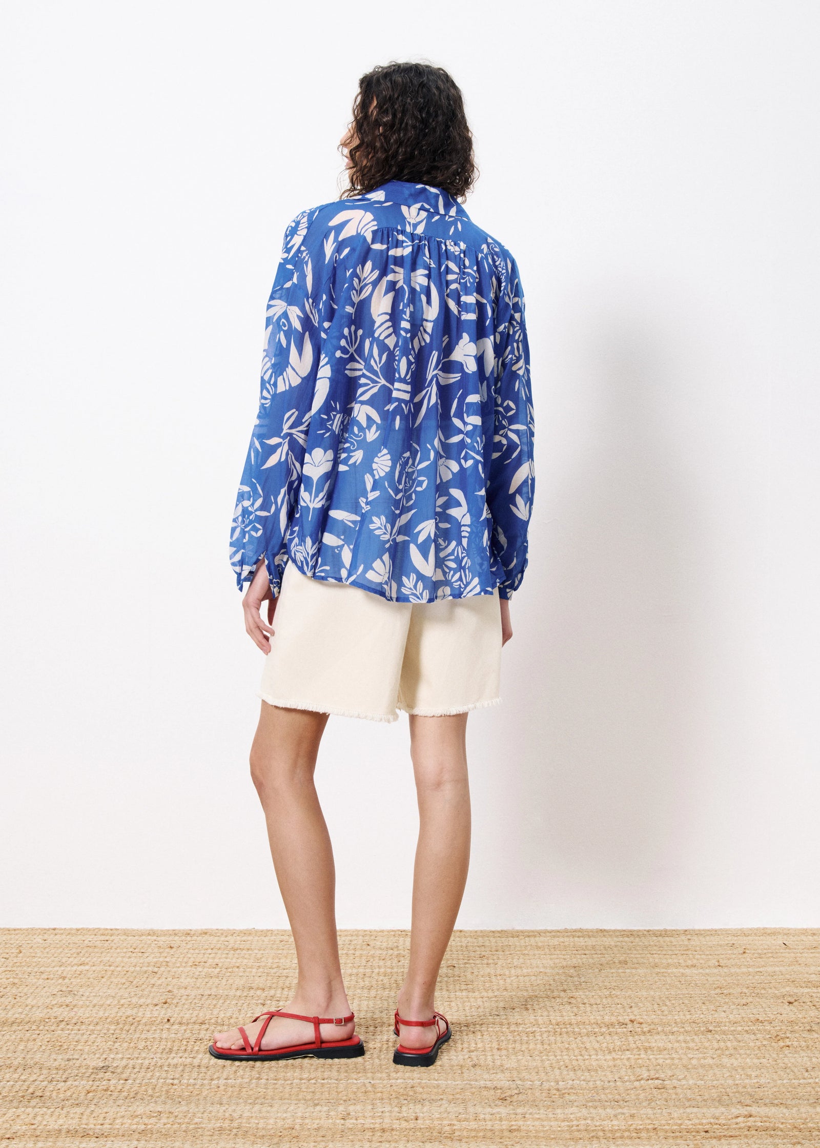 FRNCH Isnelle Blouse - Blue Lobster