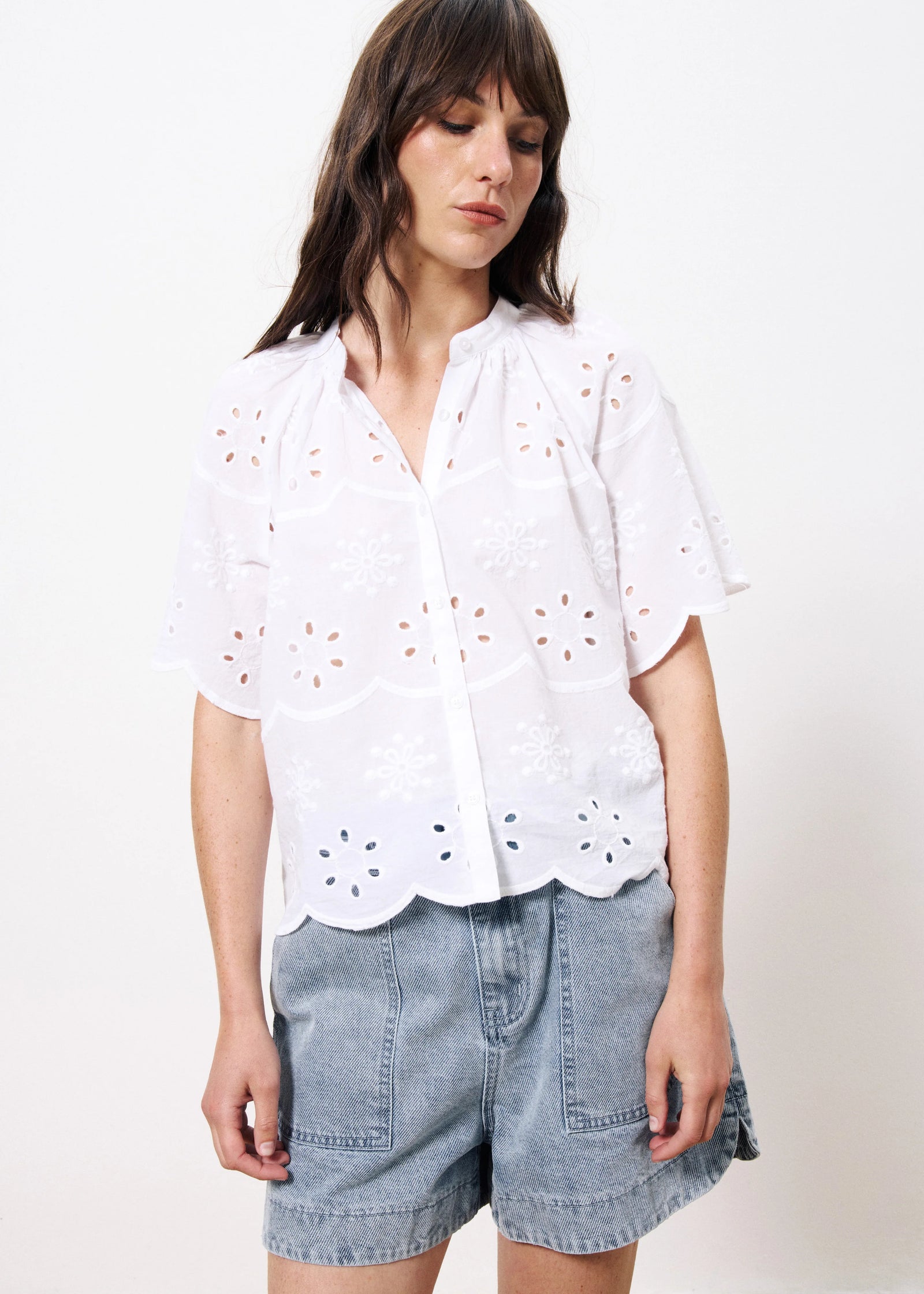 FRNCH Neda Blouse - Blanc