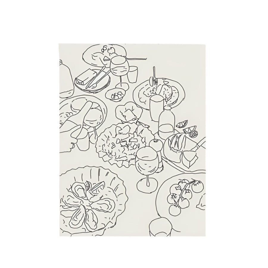 Father Rabbit Tea Towel Lunch