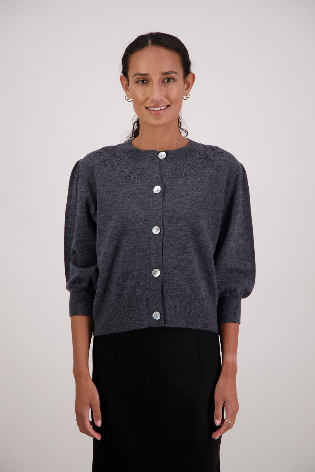 Briarwood Francesca Cardigan - Charcoal