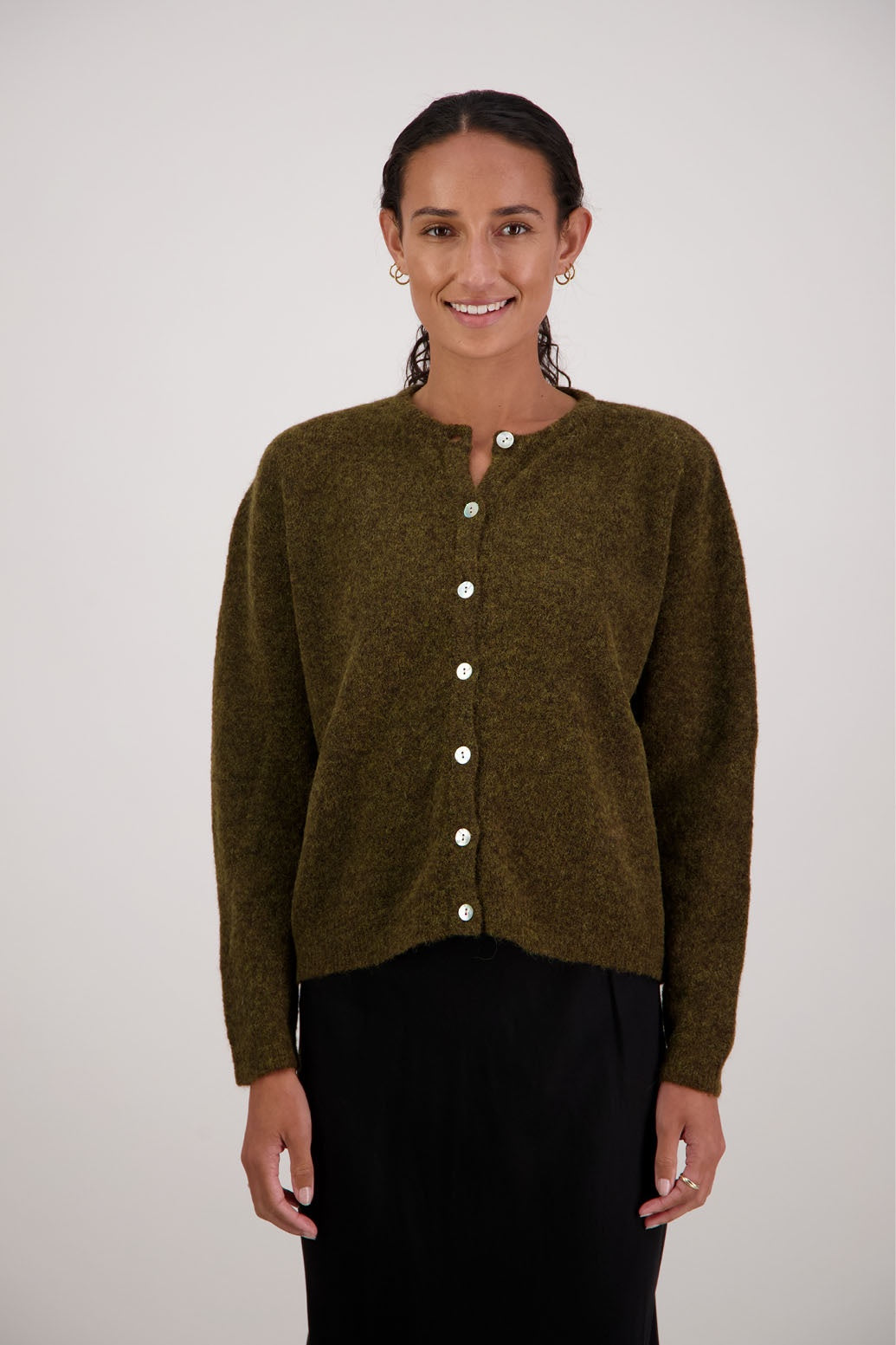 Briarwood Frenchie Cardigan - Olive