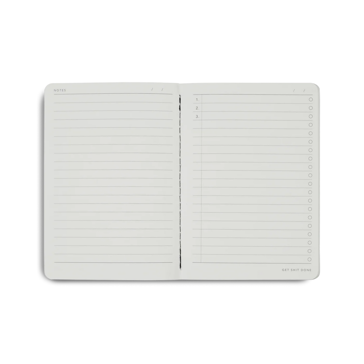 Get Shit Done Minimal Notebook A6 - Black/Black Foil