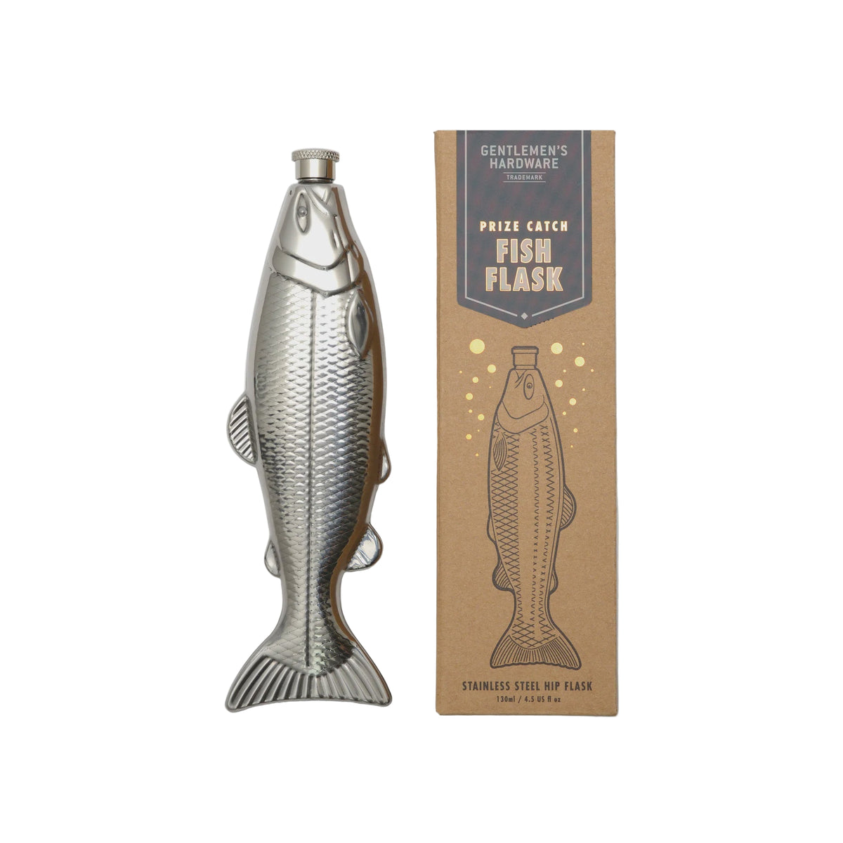 Gentlemen&#39;s Hardware Fish Hip Flask