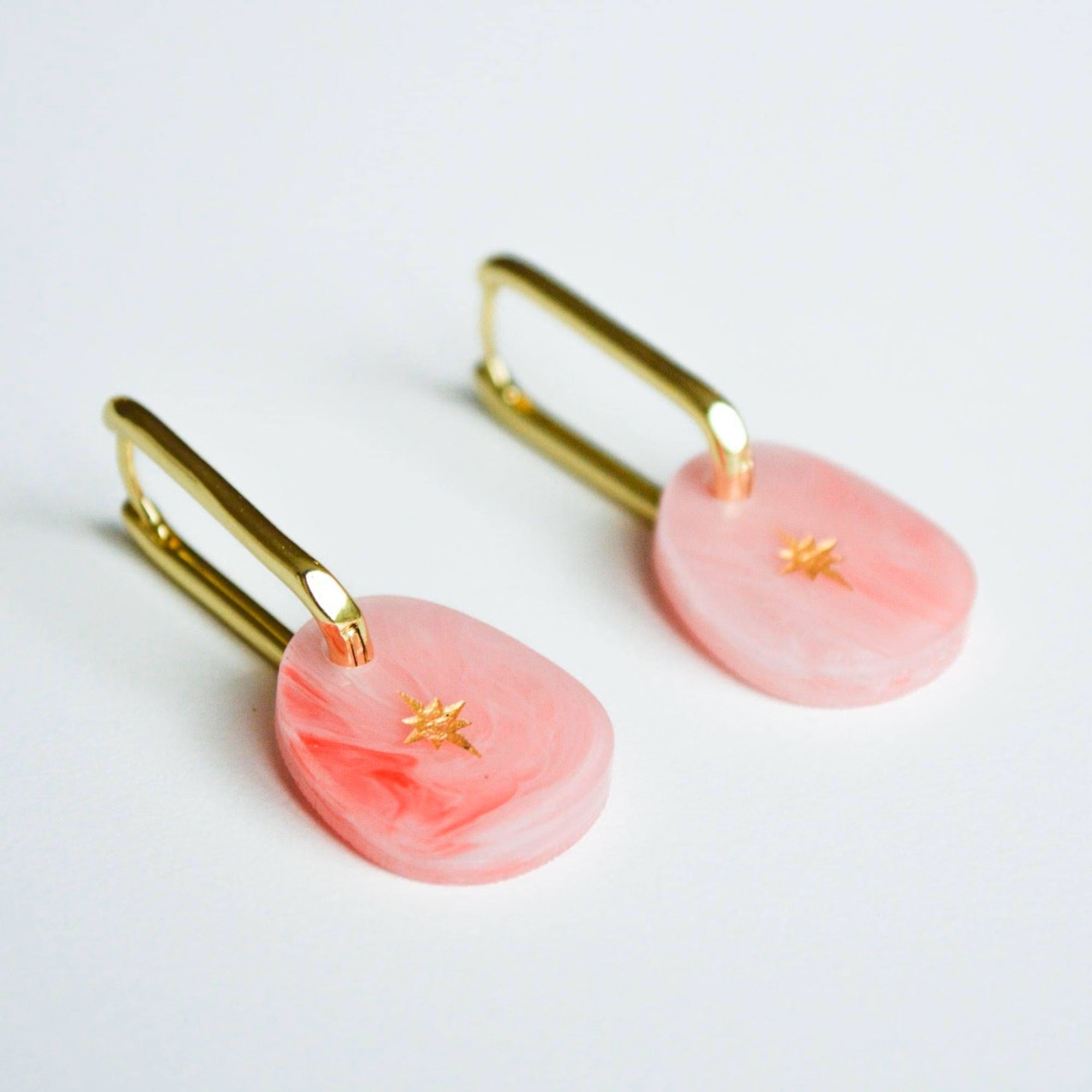 Hagen & Co Starlight Earrings - Coral