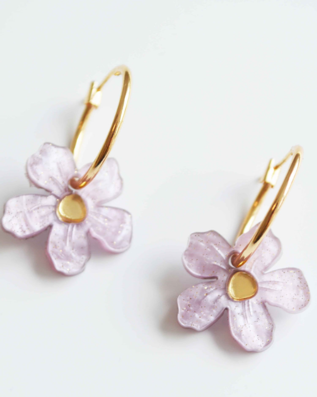 Hagen & Co Wildflower Earrings - Lavender
