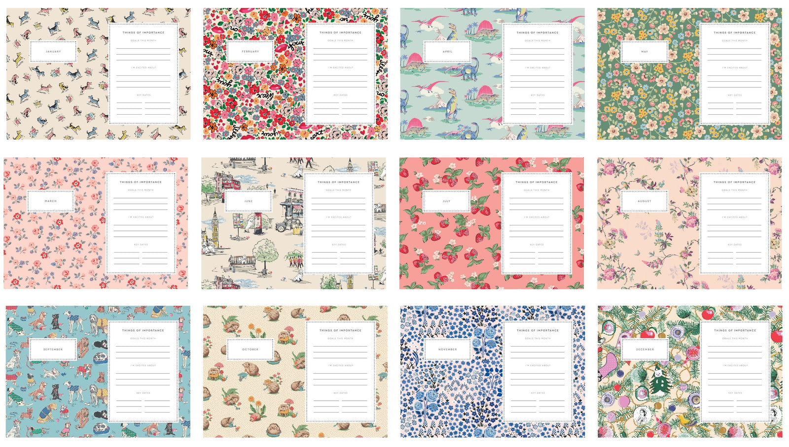 Cath Kidston A6 2026 Weekly Diary - Floral Ditsy