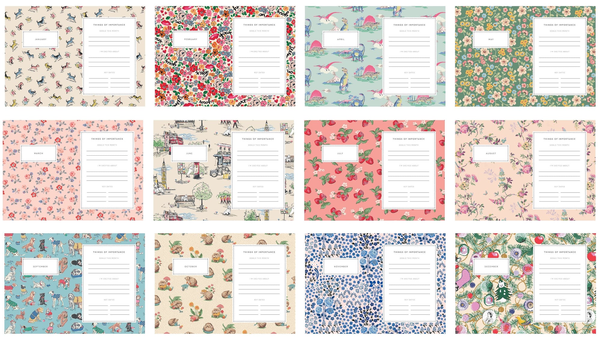 Cath Kidston A6 2026 Weekly Diary - Clifton Rose