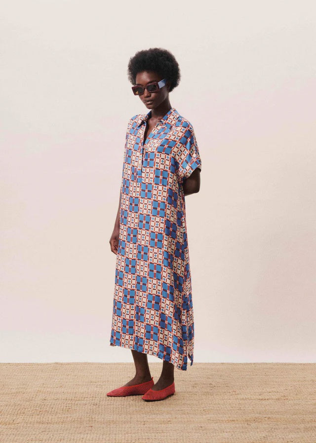 FRNCH Canopus Dress - Azulejos