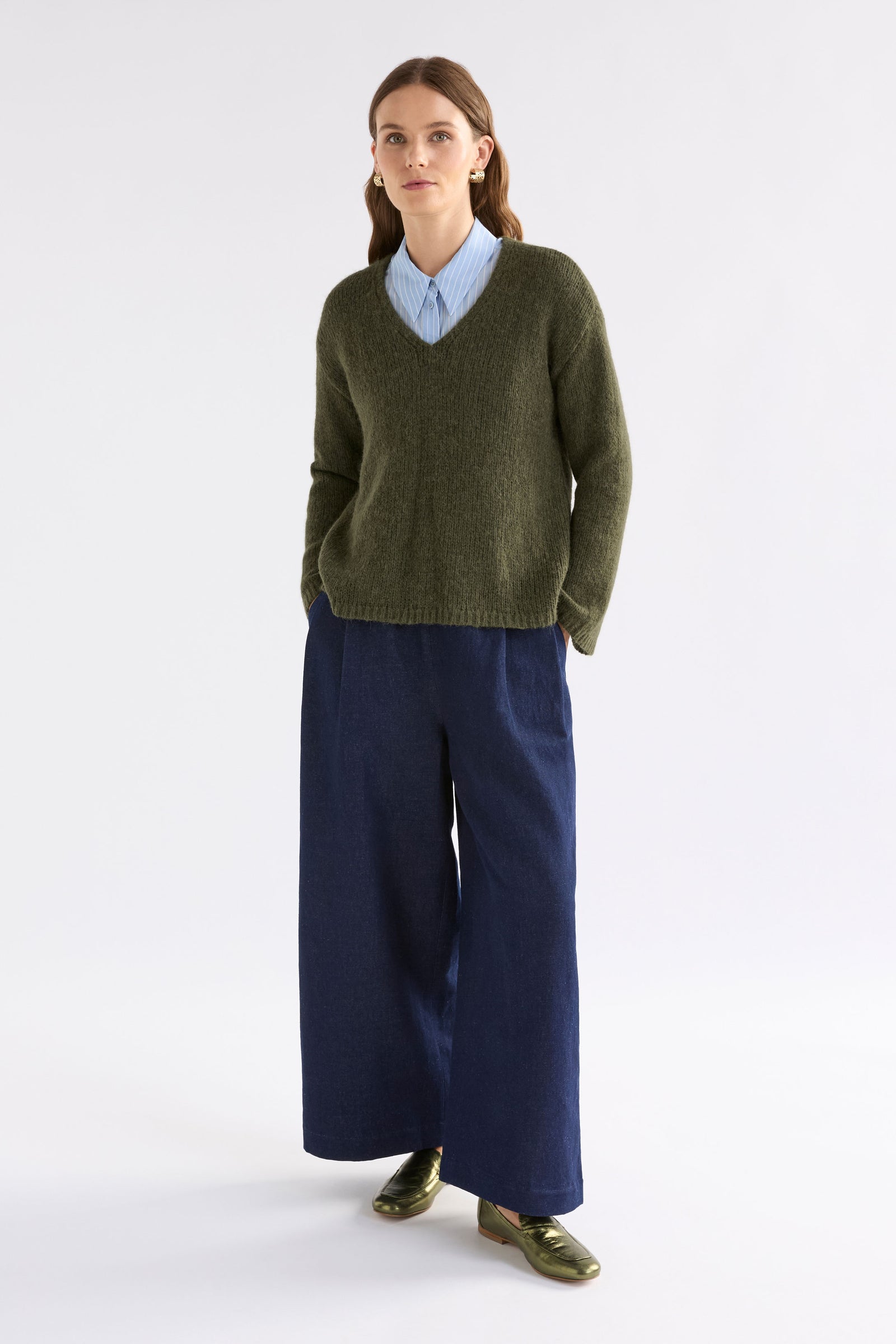 Elk Anken Sweater - Dark Olive