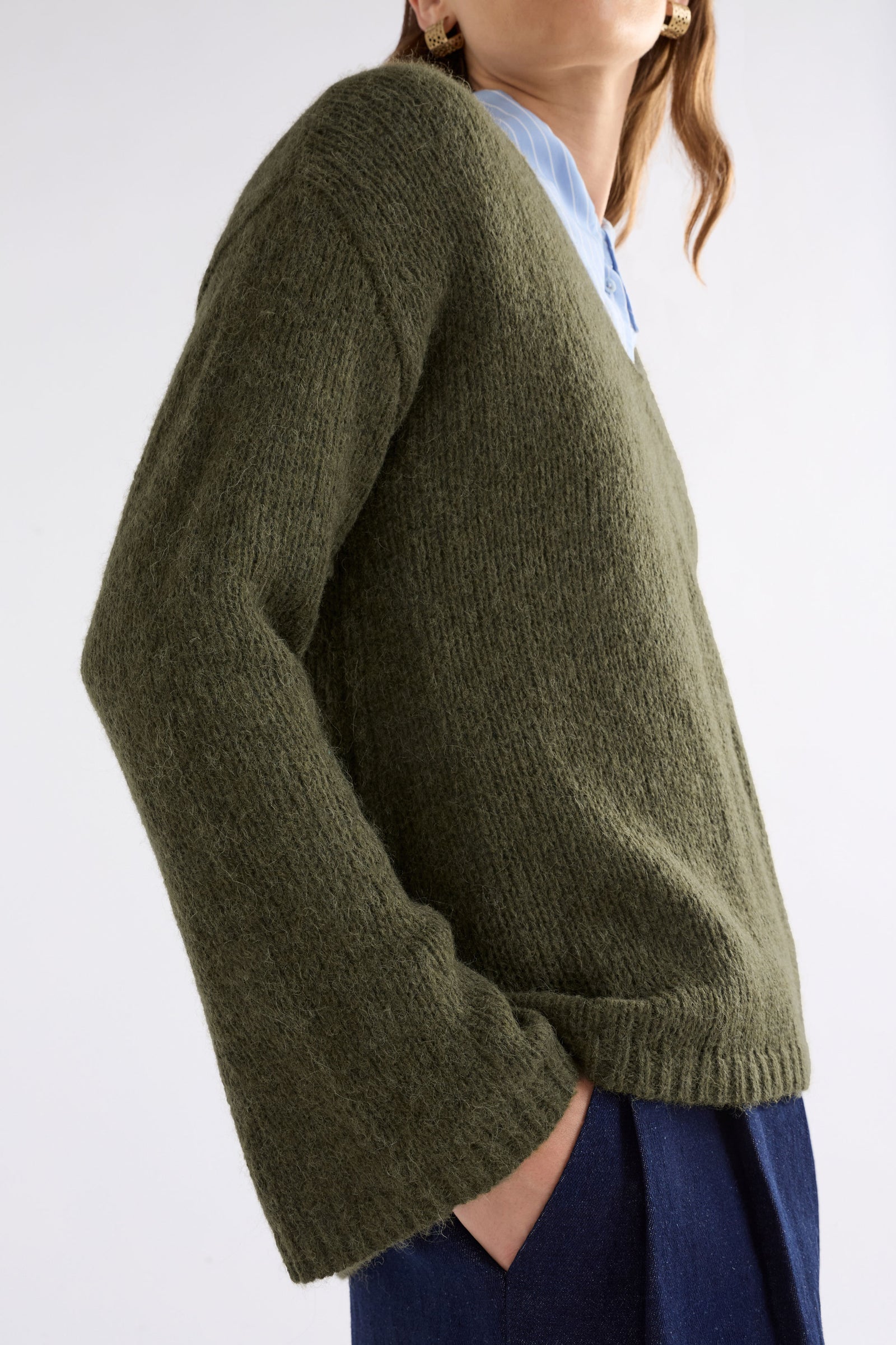 Elk Anken Sweater - Dark Olive