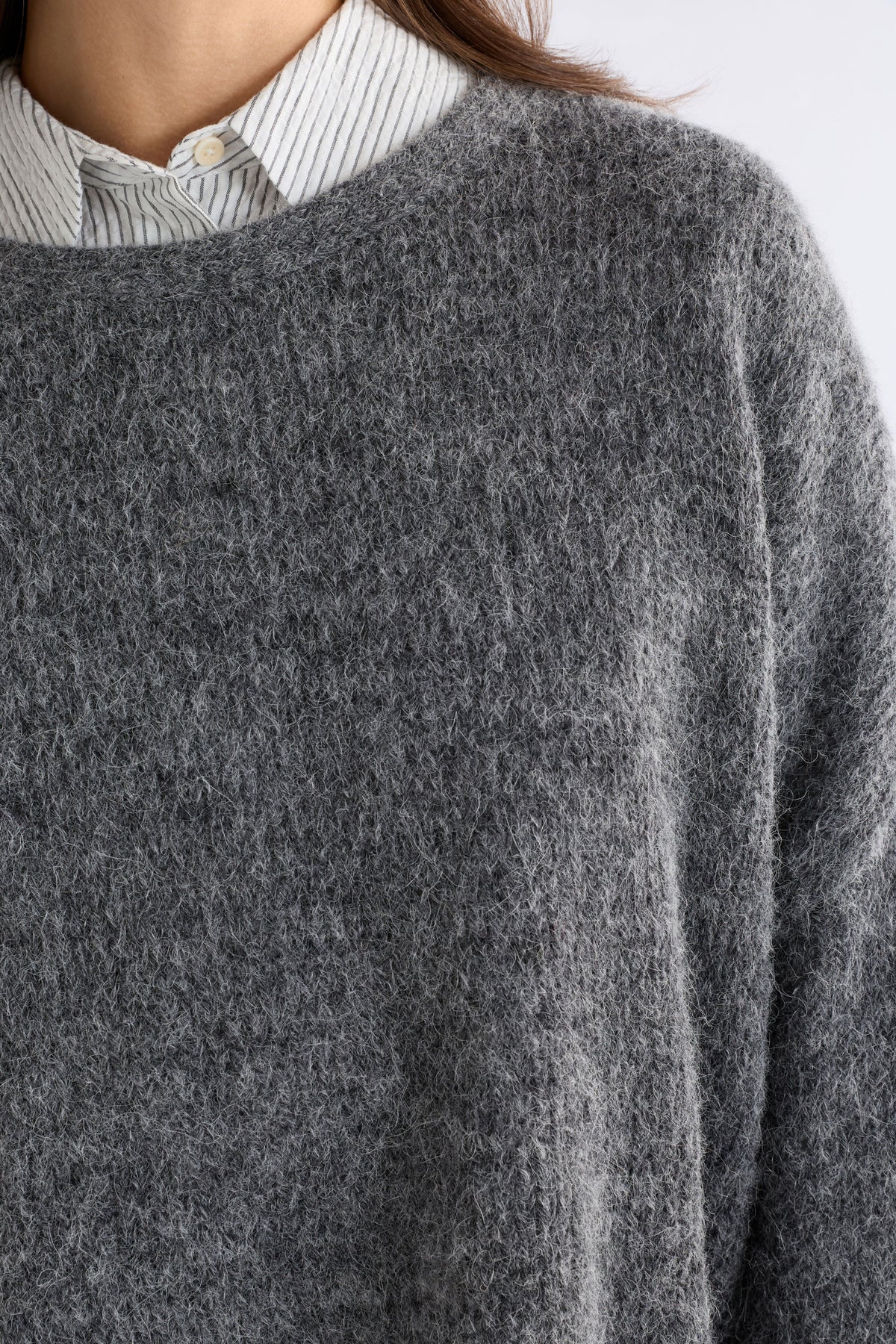 Elk Agna Sweater - Mid Grey Marle
