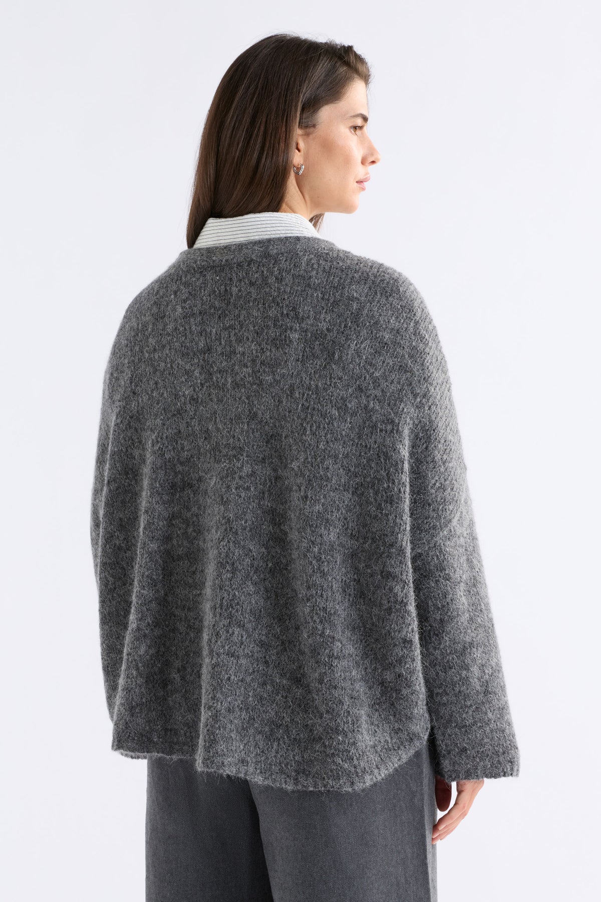 Elk Agna Sweater - Mid Grey Marle