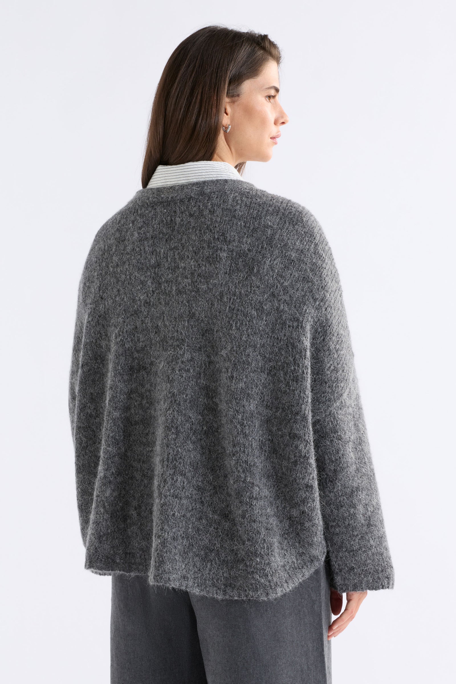 Elk Agna Sweater - Mid Grey Marle