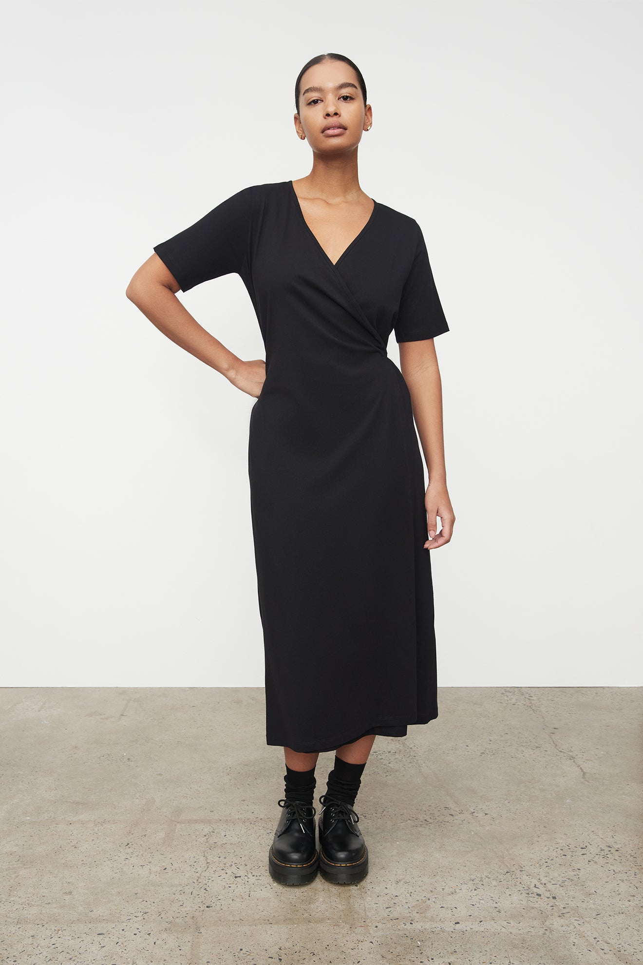 Kowtow Crossover Dress - Black