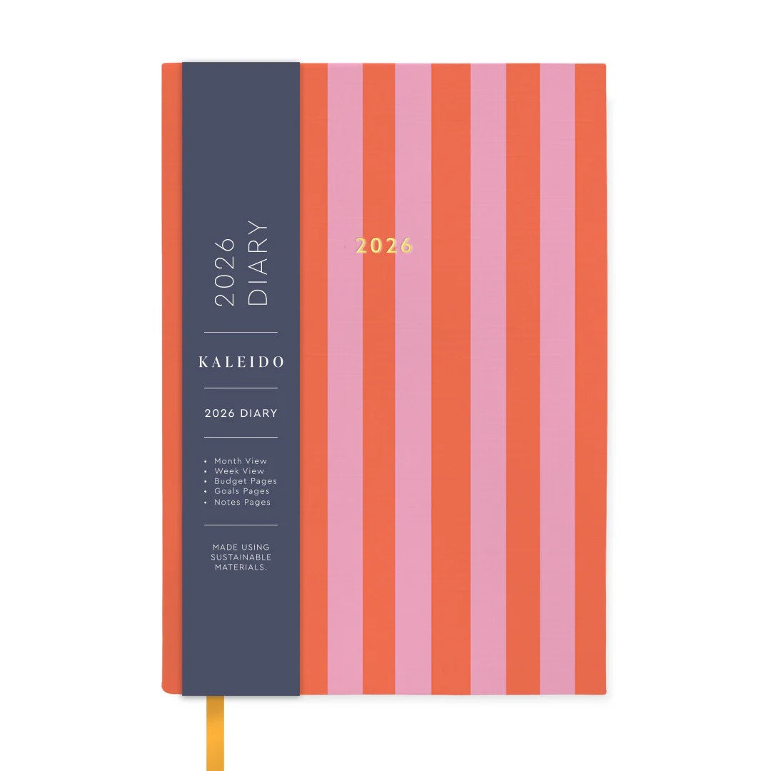 Kaleido A5 2026 Weekly Diary - Candy Stripe