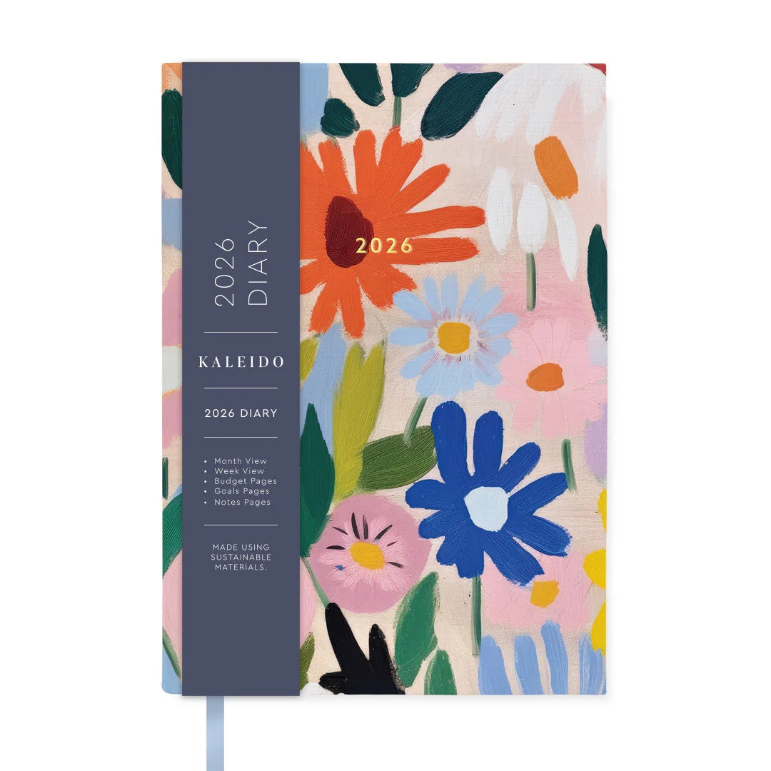 Kaleido A5 2026 Weekly Diary - Gouache Floral
