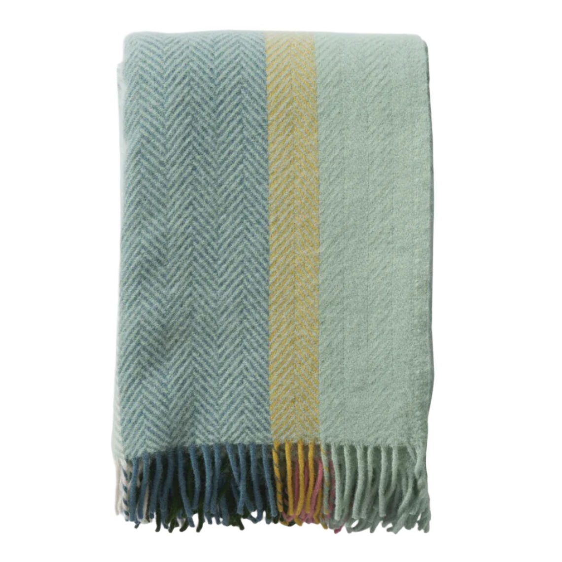 Klippan Birka Woven Lambswool Throw - Meadow