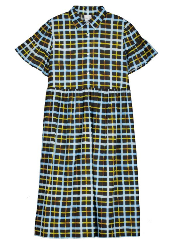 Kowtow Impression Dress - Neon Tartan