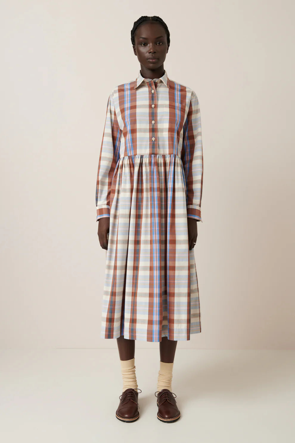 Kowtow Lee Dress - Terra Check