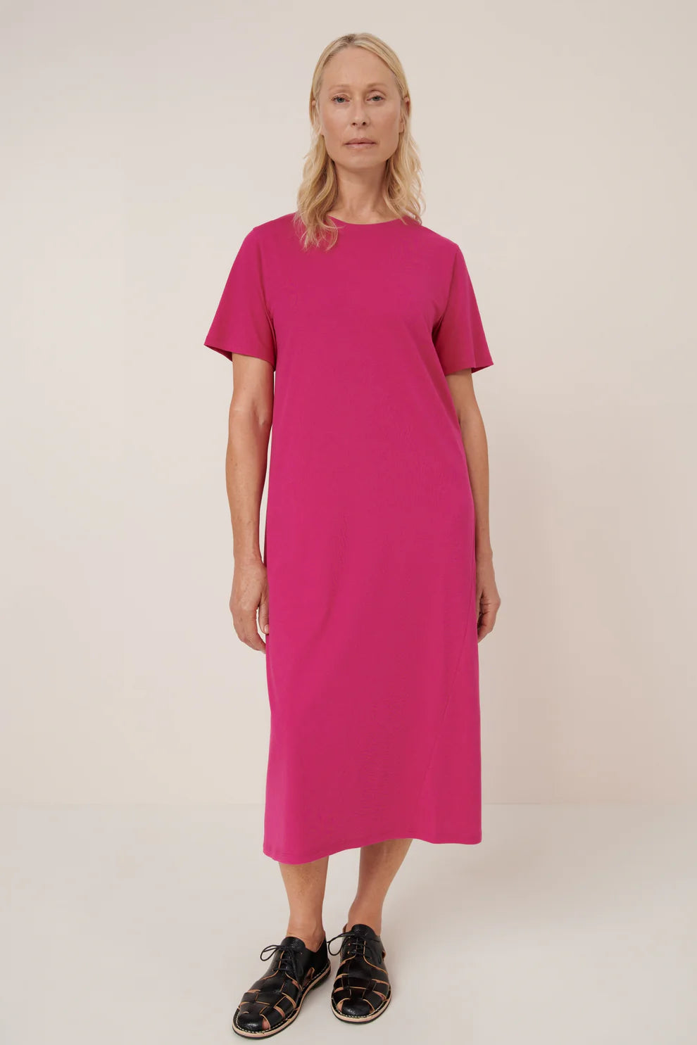 Kowtow Light Tee Dress - Magenta