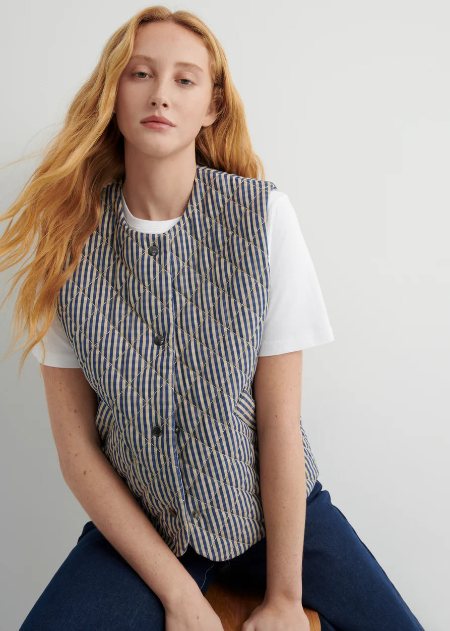 Kowtow Quilter Vest - Landscape Check