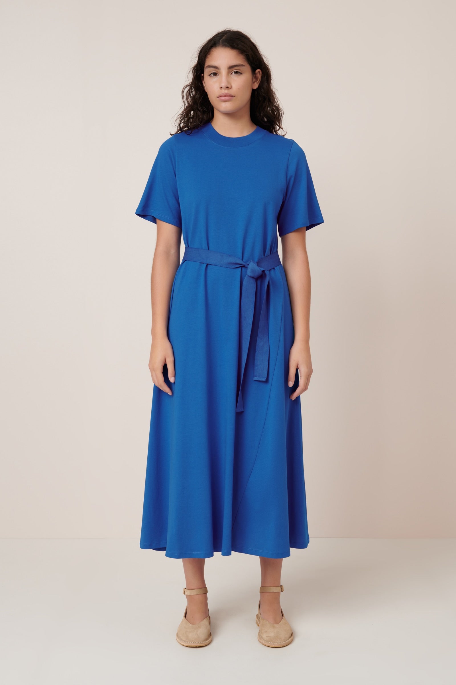 good thing Kowtow T-Shirt Swing Dress - Azure | Clothing good thing Kowtow T-Shirt Swing Dress - Azure | Clothing