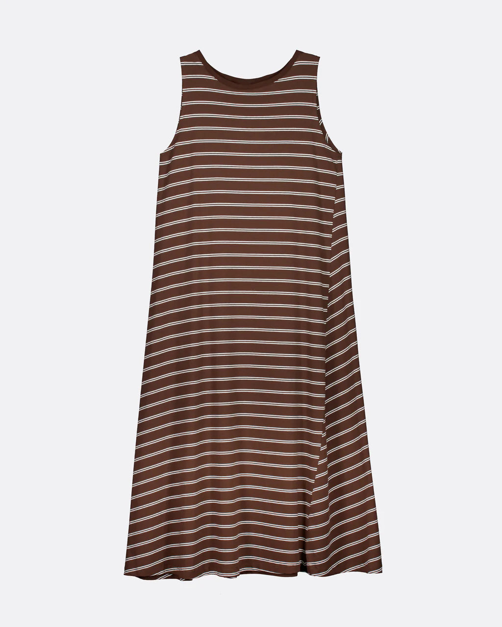 Kowtow Tank Swing Dress - Brown Stripe