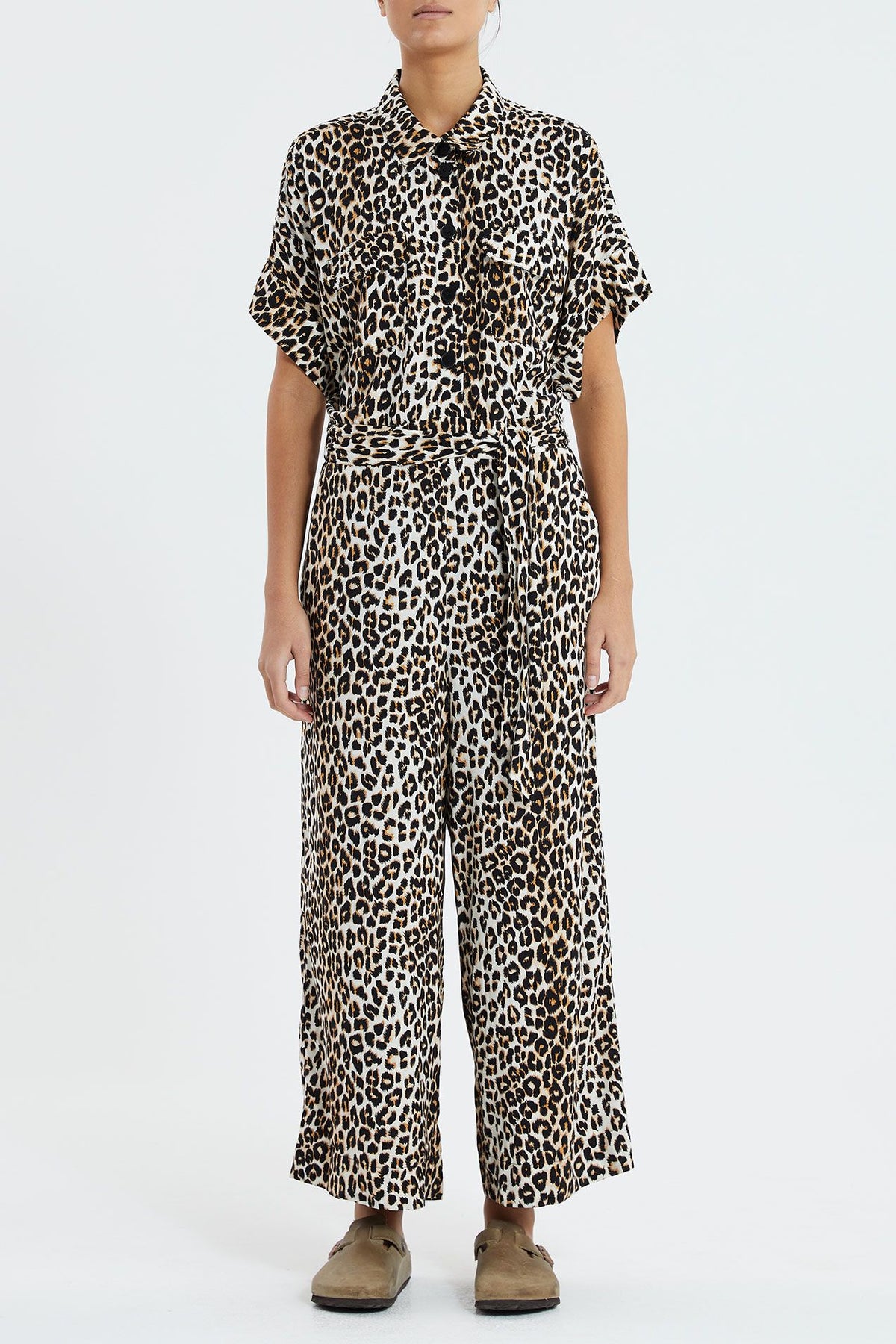 LOLLYS LAUNDRY Mathilde Jumpsuit SS Dusty Green