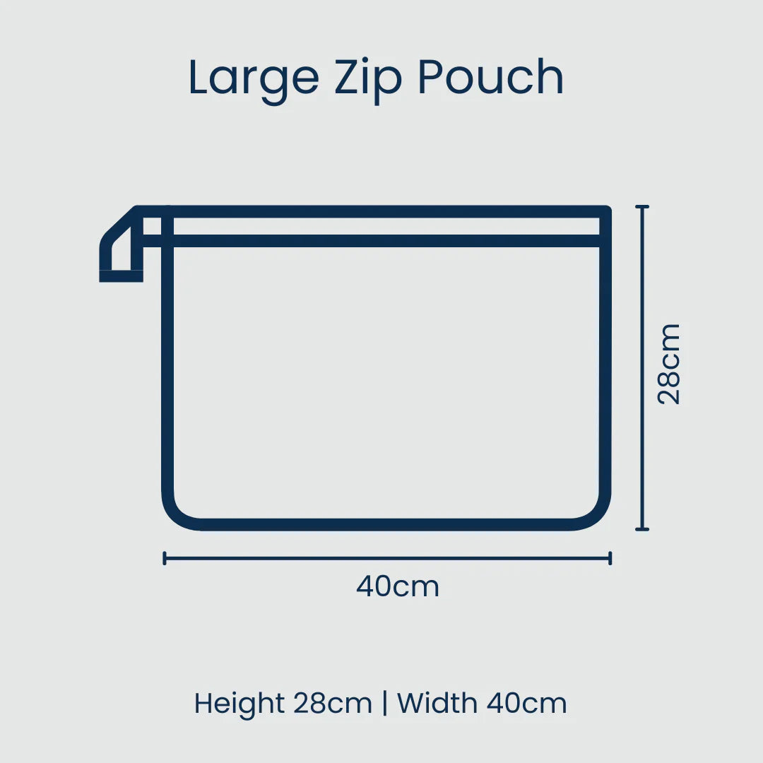 Project Ten Large Zip Pouch - Coral