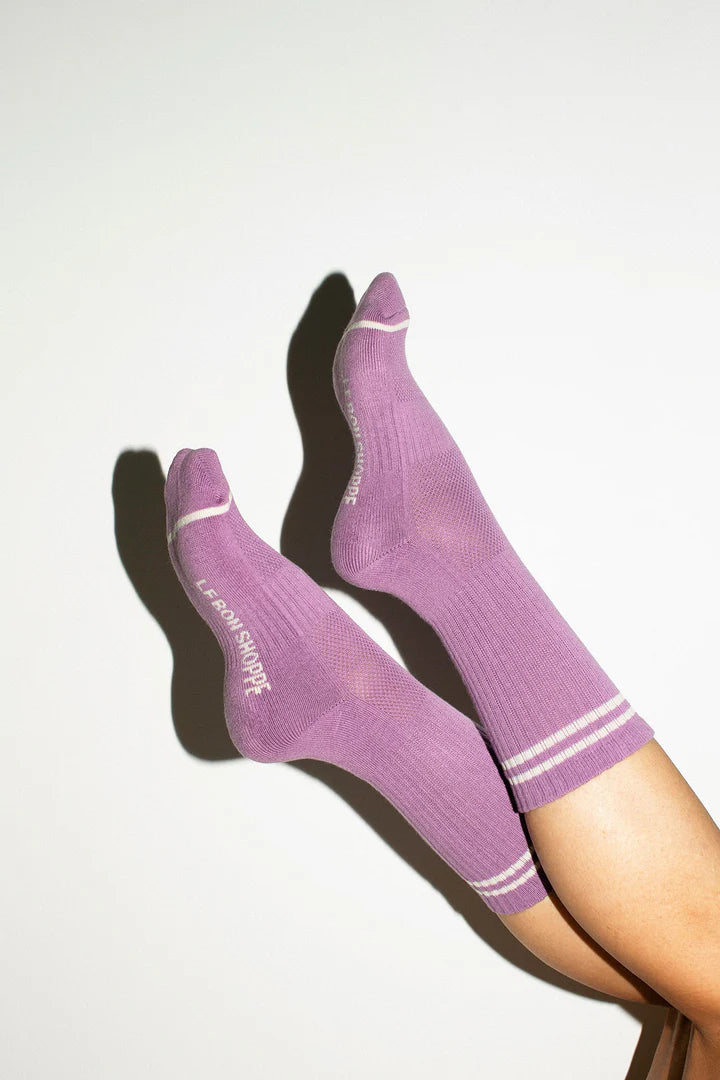 Le Bon Shoppe Boyfriend Socks - Grape