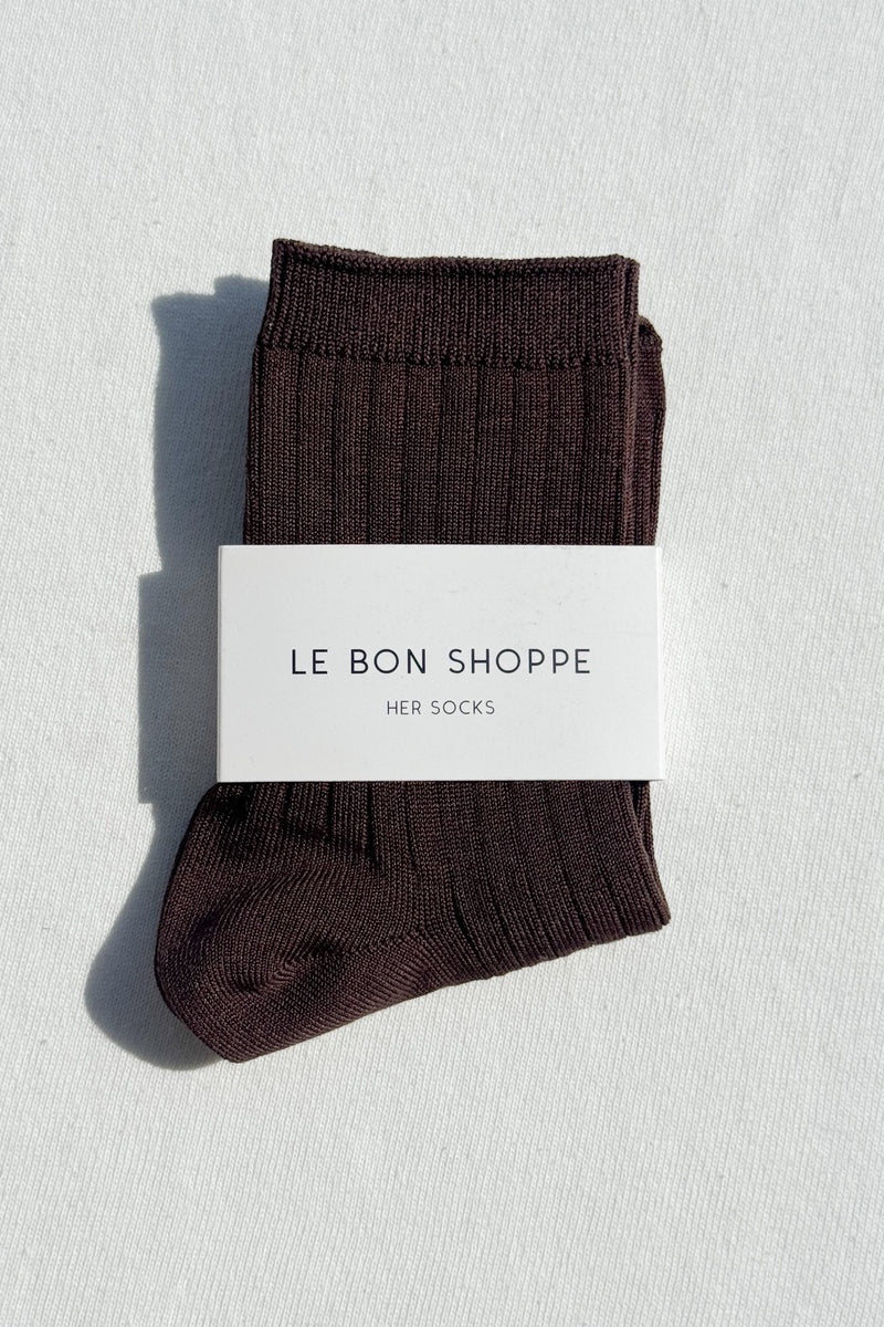 Le Bon Shoppe Her Socks - Coffee