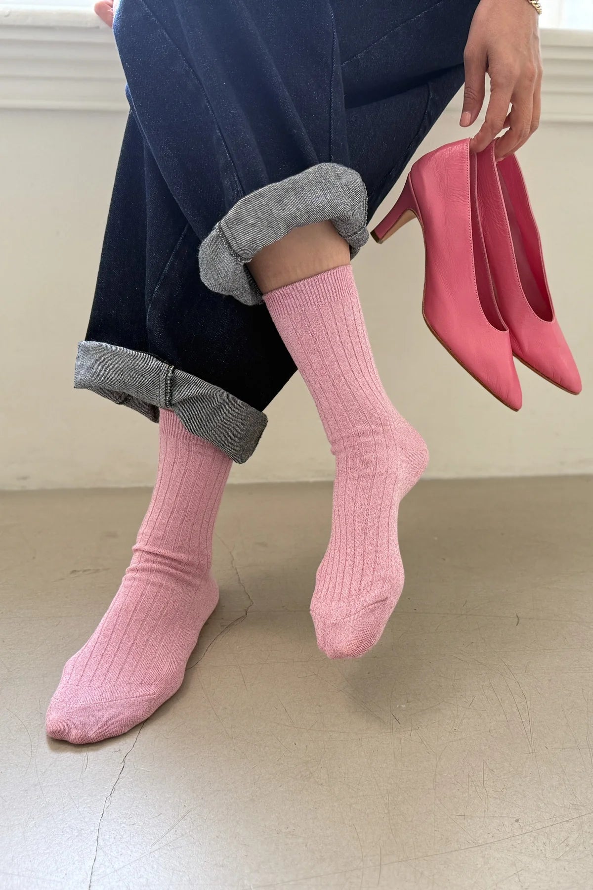 Le Bon Shoppe Her Socks - Sparkling Rose