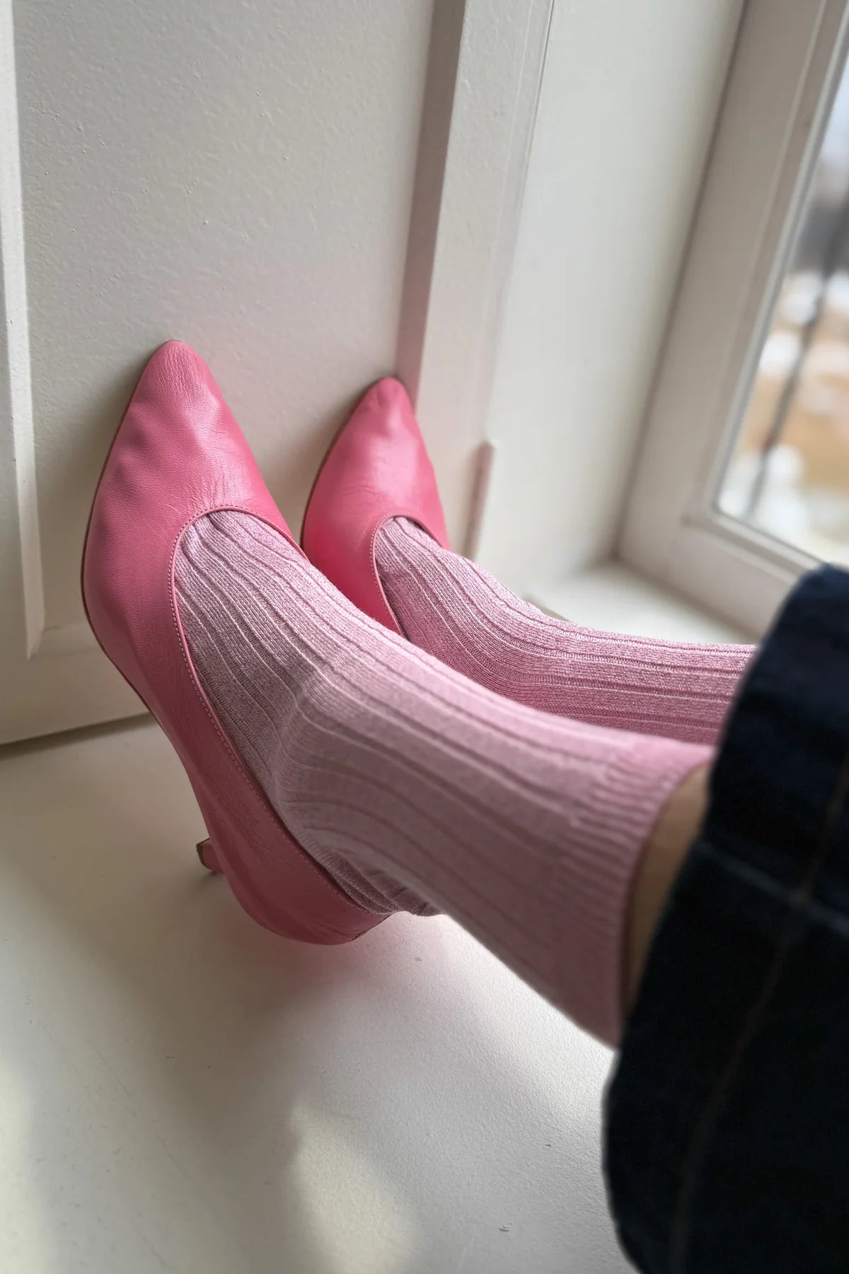 Le Bon Shoppe Her Socks Lurex - Sparkling Rose