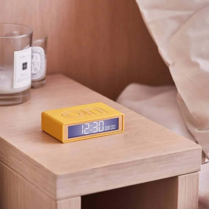 Lexon Flip Classic Alarm Clock - Yellow
