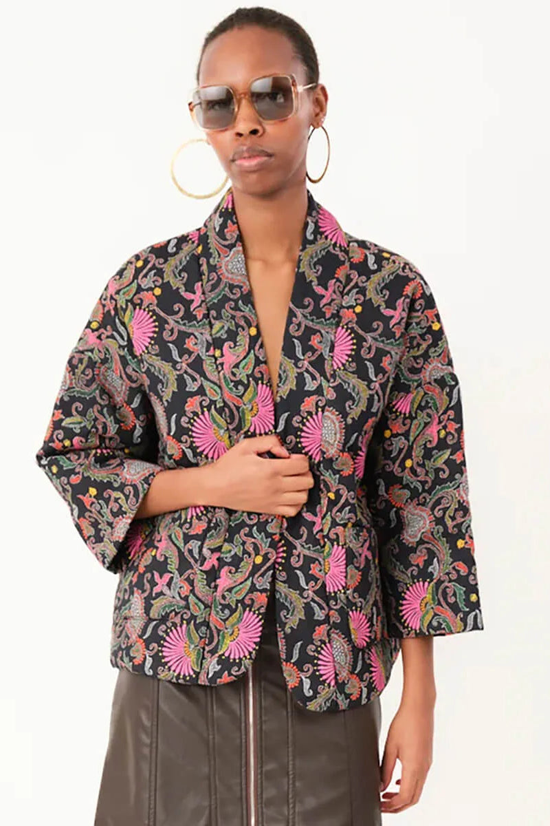 Lollys Laundry Barbra Jacket  - Flower Print