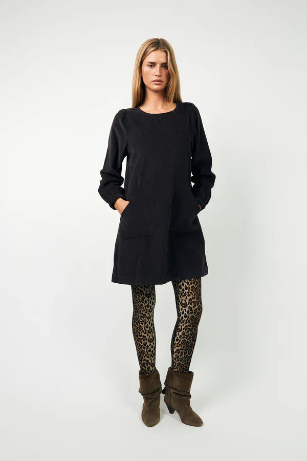 Lollys Laundry Carla Short Dress  - Dark Mokka