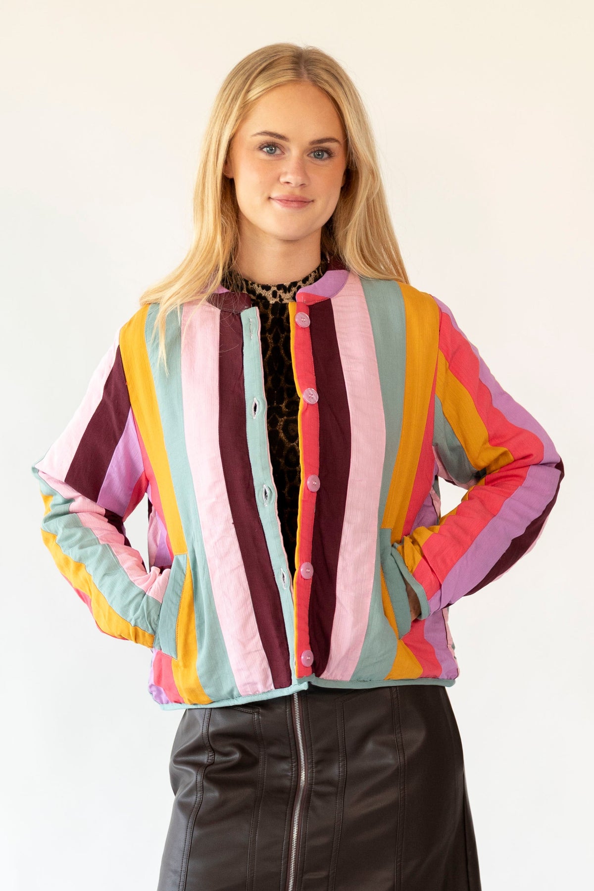 Lollys Laundry Emilia Quilted  Jacket - Multi4