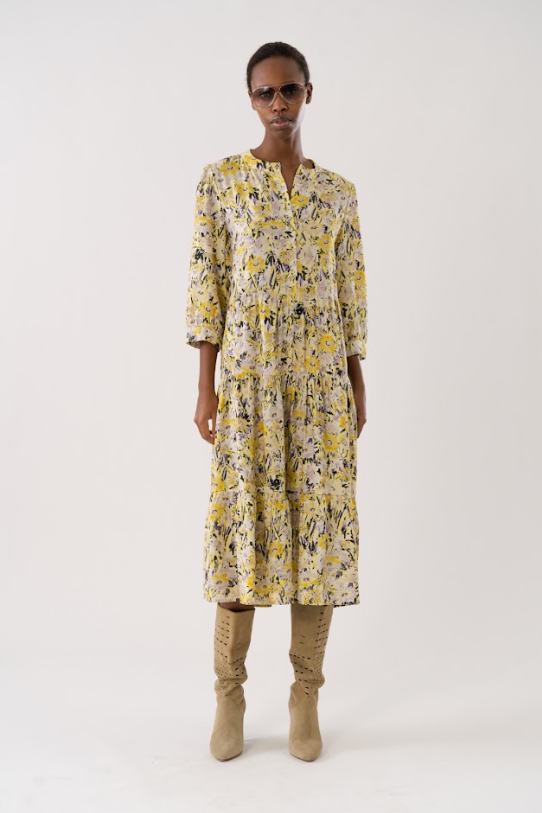Lollys Laundry Olivia Midi Dress Flower Print Good Thing