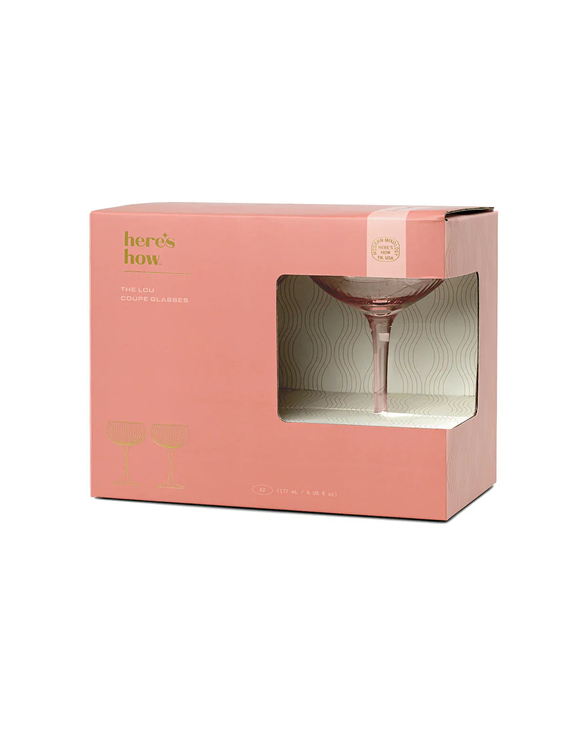 The Lou Coupe Glass - Set of 2 - Blush