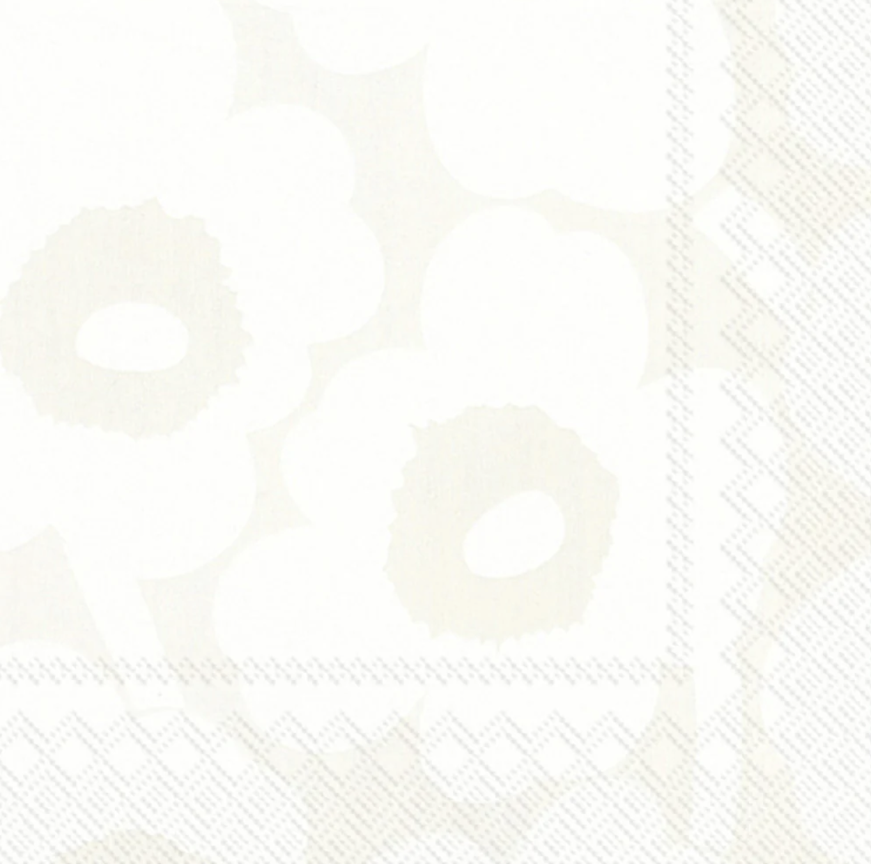 Marimekko Napkins - Unikko White Grey
