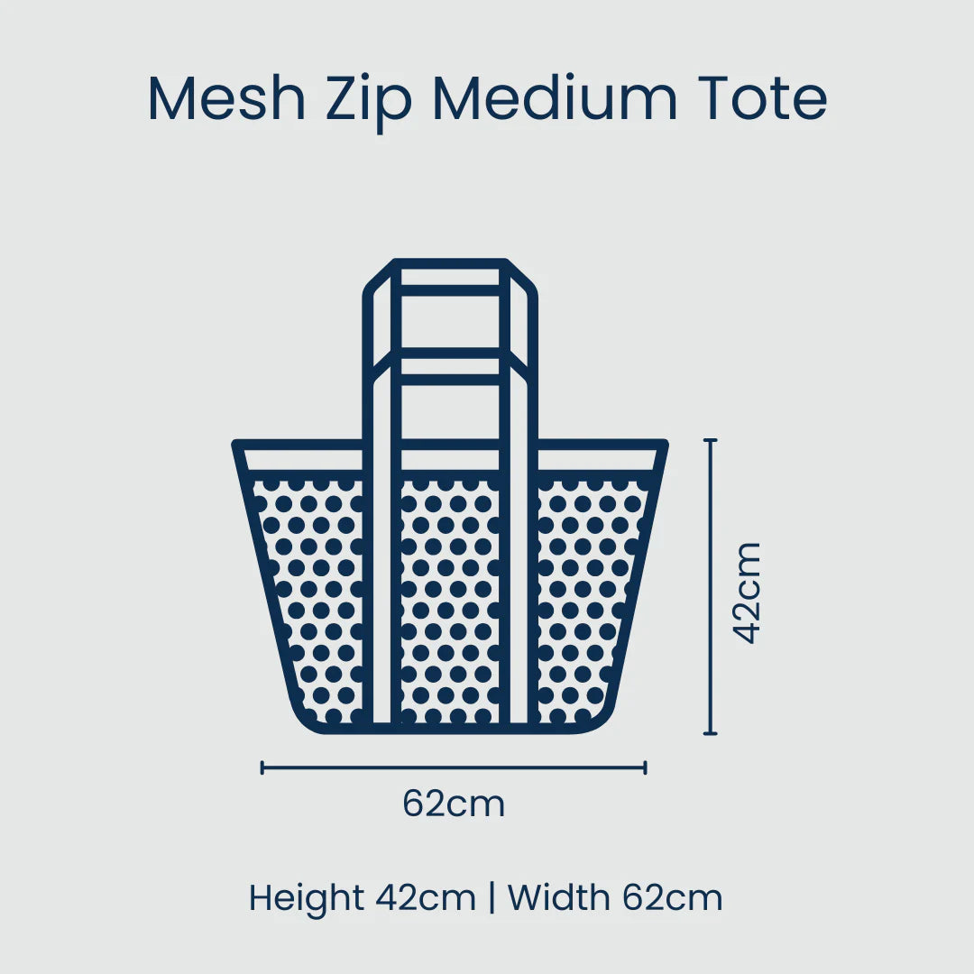 Project Ten Mesh Zip Medium Tote - Khaki