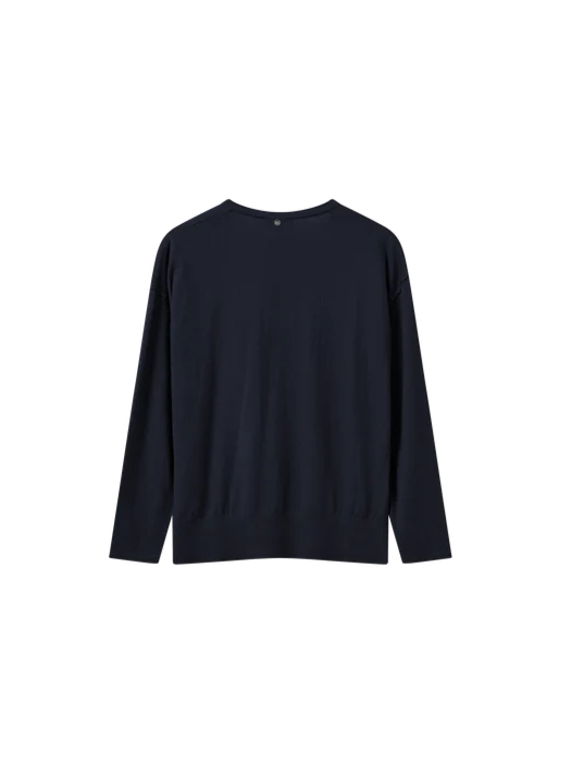 Mos Mosh Tani V-Neck Knit - Salute Navy