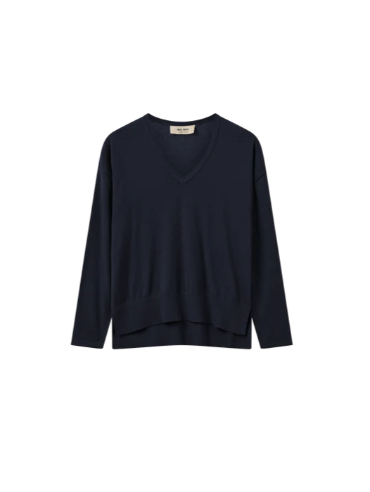 Mos Mosh Tani V-Neck Knit - Salute Navy