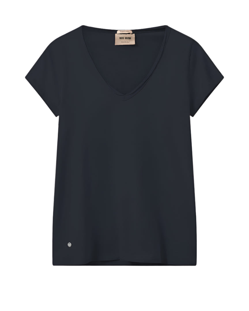 Mos Mosh Tulli V Basic Tee - Salute Navy