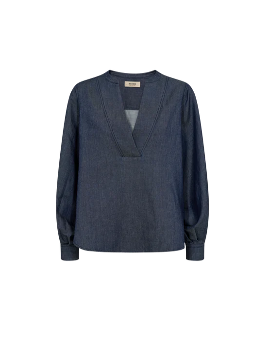 Mos Mosh Yen Denim Blouse - Dark Blue