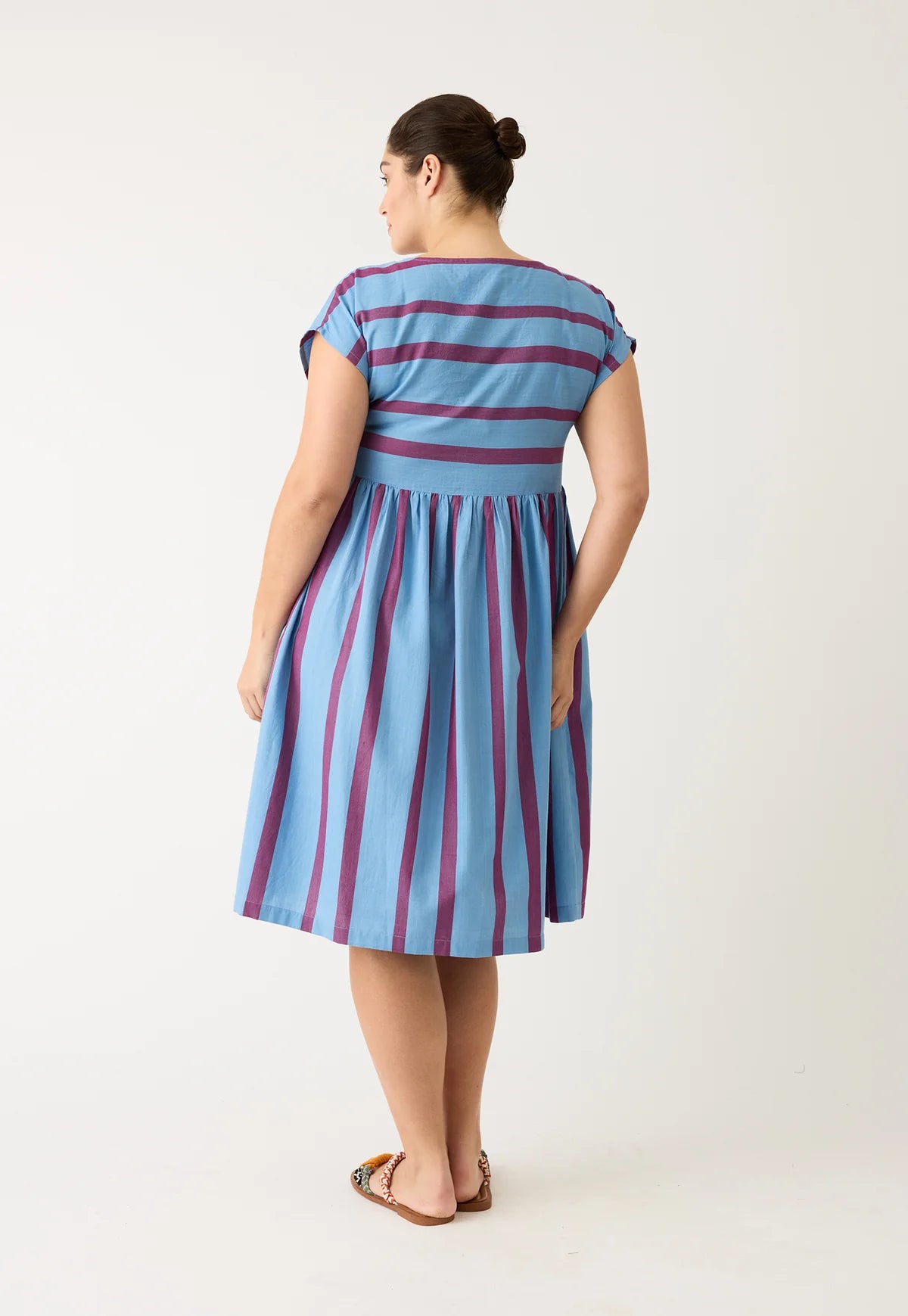 Nancybird Tathra Woven Dress - Raspberry Stripe