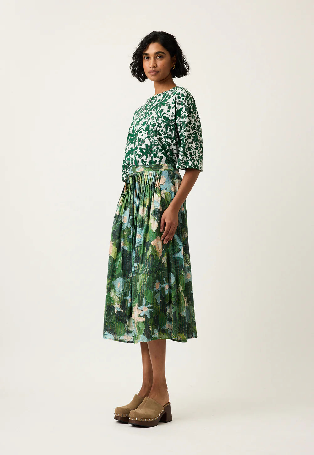 Nancybird Alma Yoke Skirt - Garden