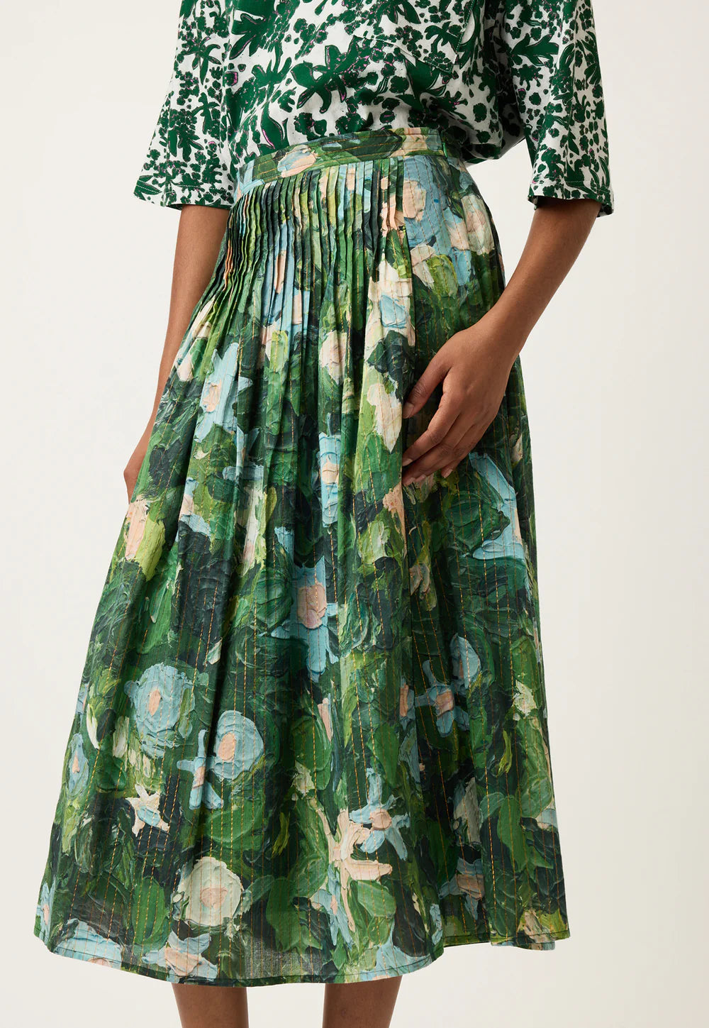 Nancybird Alma Yoke Skirt - Garden