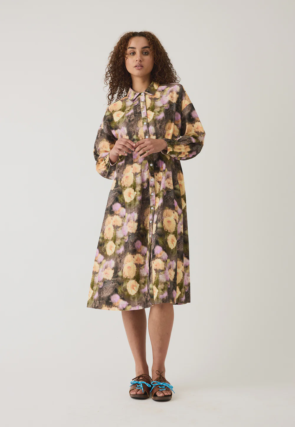 Nancybird Paloma Dress - Rain Floral